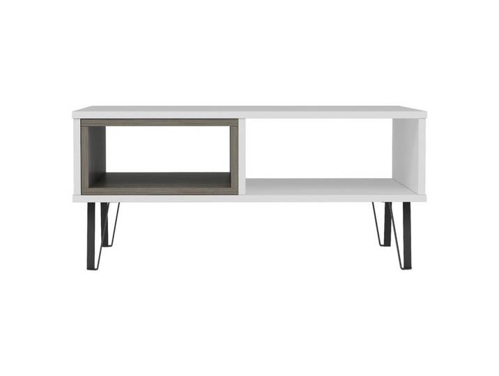 Livetastic Couchtisch, Weiss, Holzwerkstoff, quadratisch, 60x41.1x90 cm, Wohnzimmer, Wohnzimmertische, Couchtische, Couchtische eckig