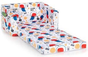 Costway 2-in-1 Convertible Kids Sofa with Velvet Fabric-White