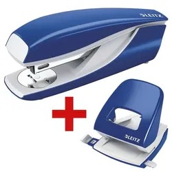 Leitz Tacker / Heftgerät »5502 NeXXt« inkl. Locher »5008 NeXXt« blau, 4x5.8x14.5 cm