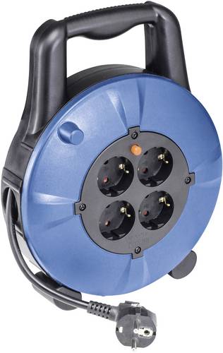 Kabelbox 10 m 87102 Farbe schwarz/ blau Ausführung Kabelbox Kunststoff Zuleitung H05VV-F 3G1,5 Länge 10 m Steckdose 4-fa