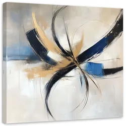 LEINWANDBILD Abstraktion beige blau 50x50cm