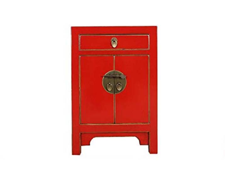 Yajutang Chinesische Kommode chinesischer Nachtschrank Massivholz China rot