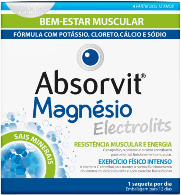 Absorvit Magnésio Electrolits 12 saquetas