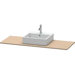 Duravit XSquare Konsole XS060GM7575 140x55cm, mit 1 Ausschnitt, mittig, Leinen