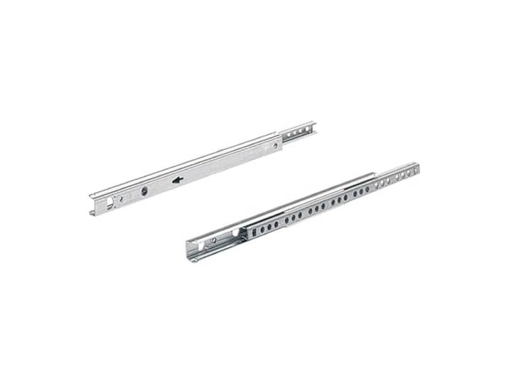 Hettich Kogelgeleider KA 1730, Groefmontage, Zilver, Staal, Zijmontage, 17 x 10 mm, 550 mm