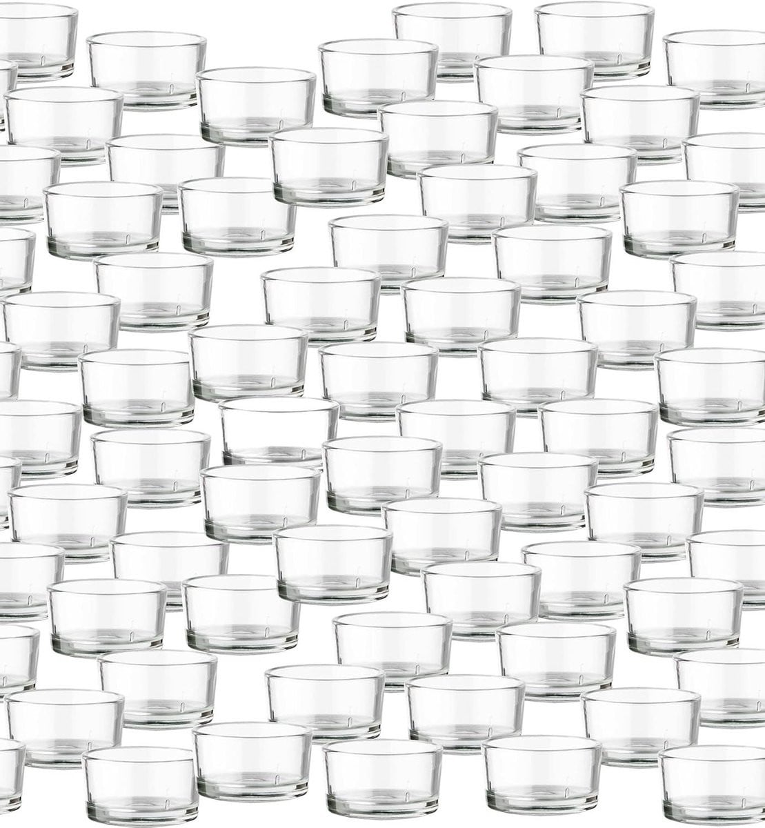Set van 60 transparante premium kwaliteit theelichtglazen voor decoratie