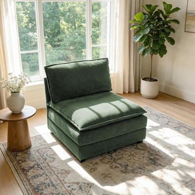DREAMSIDEA Modern Corduroy Accent Chair Upholstered Armchair