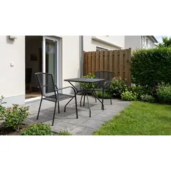 Garten Sitzgruppe Lindau 5-teilig - Balkonmöbel aus pulverbeschichtetem Streckmetall - stilvolle Balkon sitzgarnitur für gemütliche Stunden