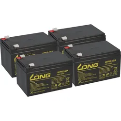 4x Kung Long WP12-12 12V 12Ah – 48V Akkuset für SXT 1600 XL