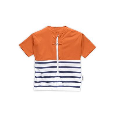 Floatee - Das Anti-Ertrinken T-Shirt für Kinder mit UV-Schutz, orange - Gr. 110 | Kurzarm T-Shirt Komplettset