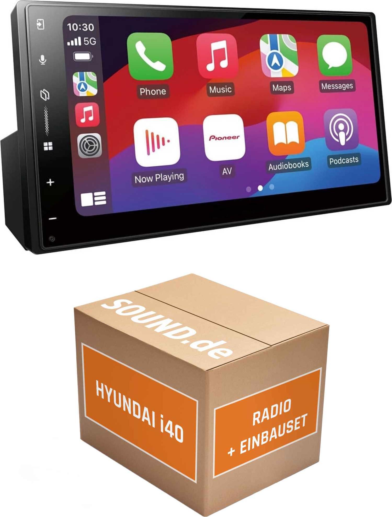Autoradio Einbaupaket Pioneer SPH-DA77DAB passend für Hyundai i40 | Apple CarPlay Android Auto