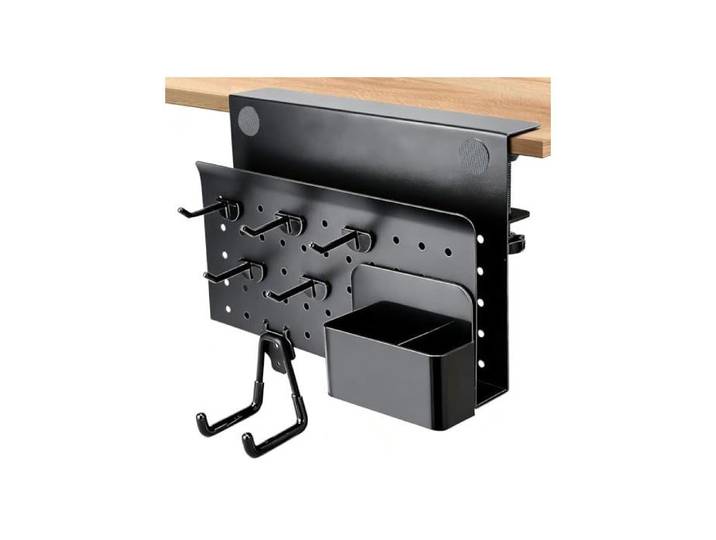 Tiroir Sous Bureau Sans Perçage En Acier Au Carbone Support Pc Sous Bureau Double Couche Avec Porte-Stylo Magnétique Bureau