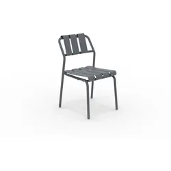 Robuster Terrassenstuhl Verdea stapelbar dunkelgrau