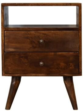 Artisan Furniture Solid Wood Classic Chestnut Nightstand, Brown