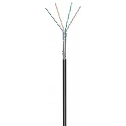Dsit CAT6 Outdoor Netzwerkkabel, S/FTP, AWG 23/1 (Starrleiter), 305 Meter, Schwarz, CCA (S/FTP, CAT6, 305 m), Netzwerkkabel