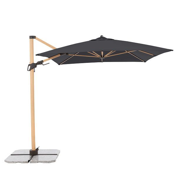 Sonnenschirm Kurbelschirm Ampelschirm Doppler Polyester 180 g/m² anthrazit