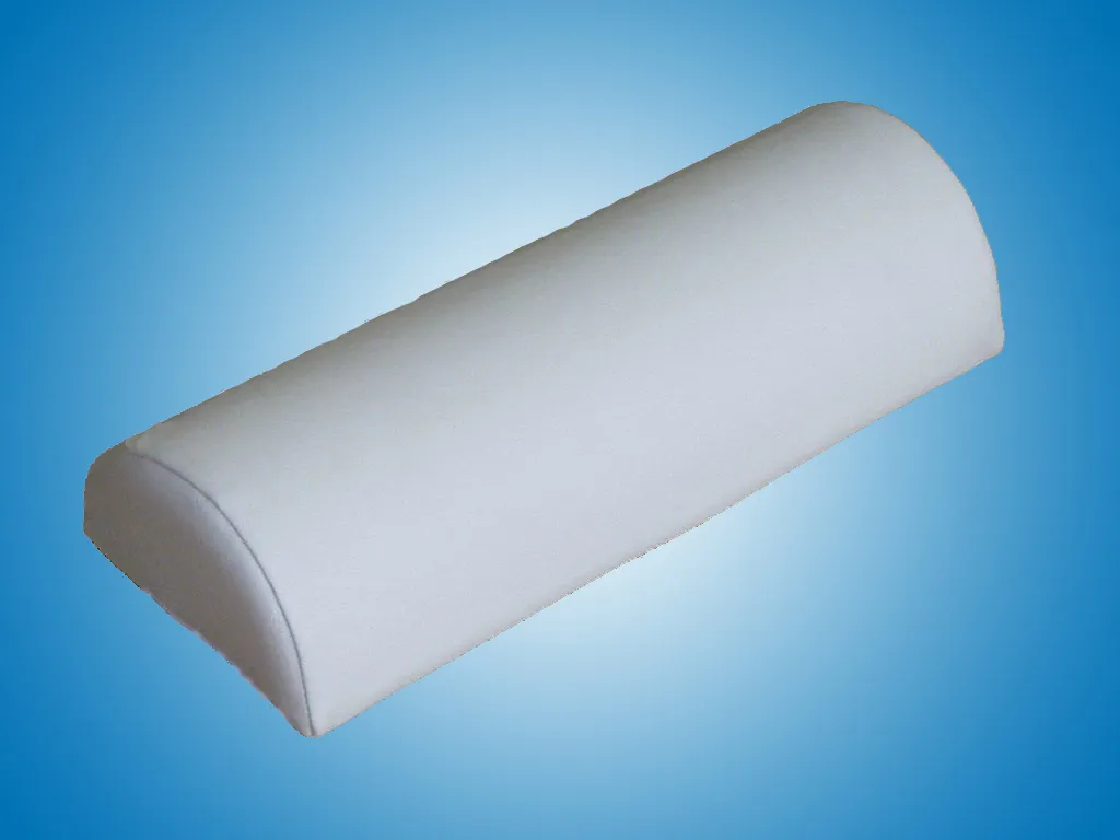 Bisanz Medizinische Polster GmbH Schaumstoff Halbrolle mit Kunstlederbezug, 40 x 15 x 7,5 cm weiß 1340902KL