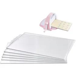VEVOR Stanzplatten, 6er-Pack 308x216x3 mm, Cutting Pads, Polycarbonat-Schneideplatten, Kompatibel mit VEVOR Stanz- & Prägemaschine KM-1885, für Scrapbooking & Kartenherstellung, Transparent