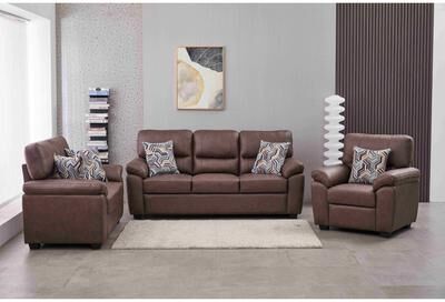 Faux Leather Living Room Set
