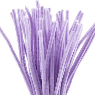 Creativ Company Chenilledraht, L 30 cm, Dicke 6 mm, Flieder, 50 Stk