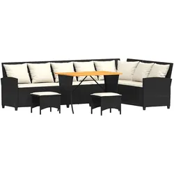 vidaXL, Gartenlounge, Gatenar (5-Sitzer + 2x Ecke)