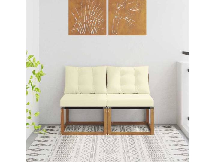 Marron 2 Pièce Canapé du milieu extérieur - Siège de balcon LV68054