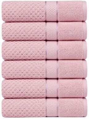 Ample Decor Highly Absorbent Cotton Hand Towels Popcorn Textured-18 X 28 Inch - 6 Pcs