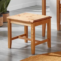 Landhaus Holzhocker in Kiefer Laugenfarben 41 cm Sitzhöhe