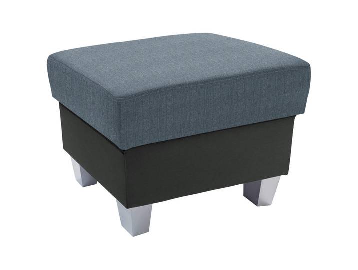 Livetastic Hocker, Blau, Graphit, Holz, Buche, massiv, quadratisch, 68x43x47 cm, Stoffauswahl, Wohnzimmer, Hocker, Sitzhocker