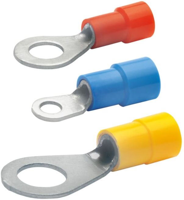 Klauke Quetschkabelschuh isoliert, für Leiter von 4 bis 6 mm², 6506)