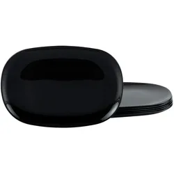 CreaTable Servierteller  Italien ¦ schwarz ¦ Glas ¦ Maße (cm): B: 36,5 H: 10