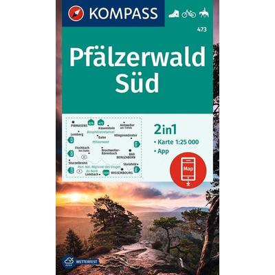 KOMPASS Wanderkarte 473 Pfälzerwald Süd 1:25.000, Sonstige von , KOMPASS Freytag & Berndt, 978-3-99154-065-6