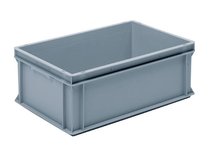 Stapelbox Utz RAKO 600x400x220 , grau, B:40cm H:22cm T:60cm, Aufbewahrungsboxen, Stapelbox
