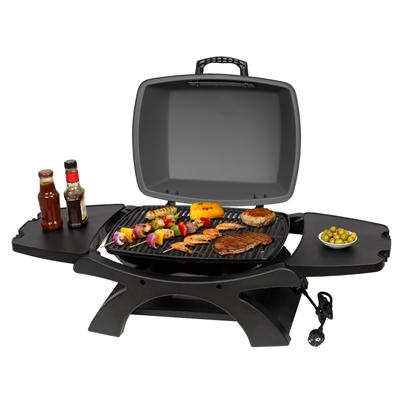 Elektrogrill TEPRO "Abington", grau (grau, schwarz), B:102cm H:38cm T:46,2cm, Kontaktgrill_Standgrill_Tischgrill_Teppanyakigrill, Grillfläche: ca. 47 x 35 cm, 2300 W