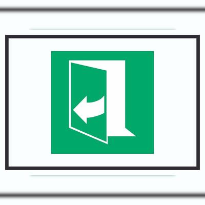 HB-Druck Tür öffnet durch Ziehen auf der rechten Seite Symbol A2 (420x594mm) Schild