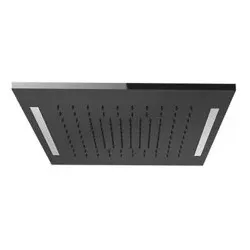 Gessi Colour Verkleidung (Cover) der Kopfbrause 350x350 mm mit Colour, Strahlart Regen, 57877707, Farbe: Metall Schwarz gebürstet PVD