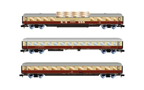 Arnold HN4507 N 3er-Set Personenwagen Rheingold der AKE 1 x Aussichtswagen ARDm + 1 x Clubwagen WGmh + 1 x Wagen Avmz, Ep. VI