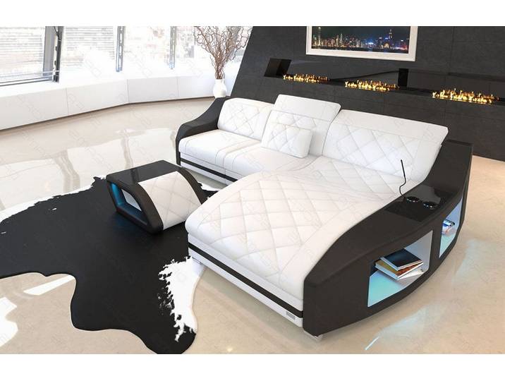 Mini Couch Swing L-Form in Leder