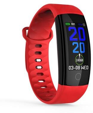 Inspired Deals QS01 Smart Watch Fitness Tracker With Heart Rate Monitor, Sleep Tracking & IP67 Waterproof red