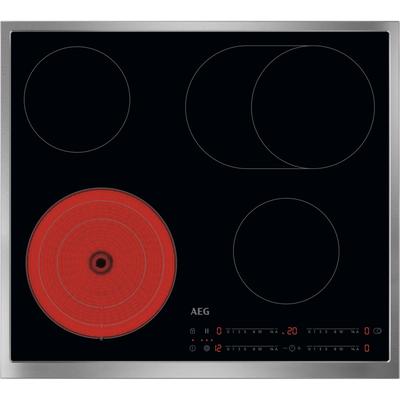 AEG Elektro-Kochfeld, schwarz, B:57,6cm T:51,6cm, Kochfelder, Autarkes Kochfeld: Erweiterbare Kochzonen für große Pfannen & Töpfe