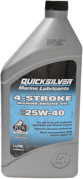 Motoröl QUICKSILVER 8M0086223 4T Marine 25W-40 1L