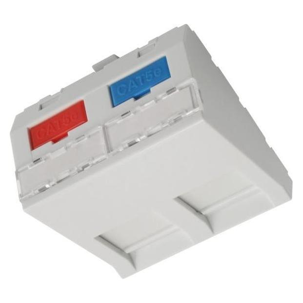 Solarix Module French style 45x45mm for 2 keystones corner white (Solarstecker) (502610038518)