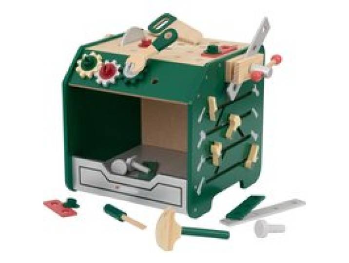 LUPILU® Cube d'activités Cuisine / Cube d'activités Établi (Établi cube de motricité)
