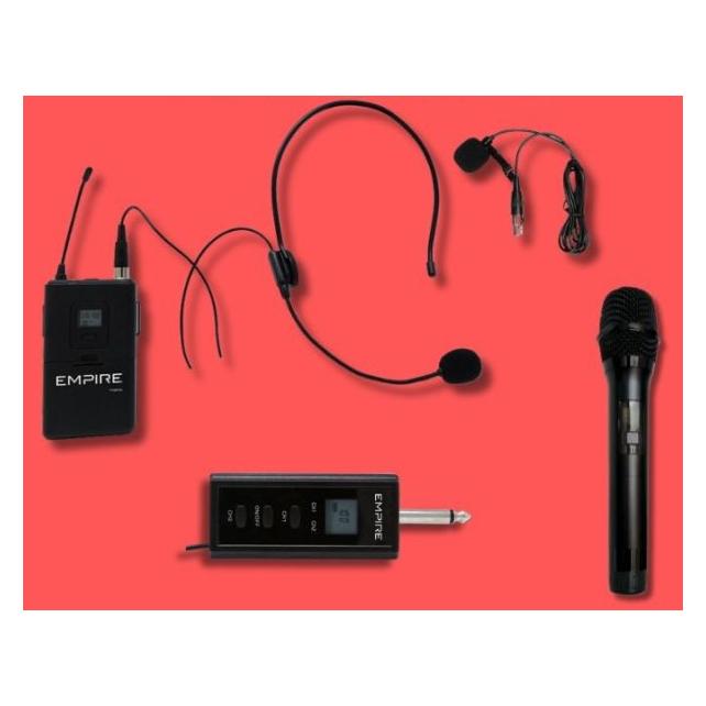 Empire Empfänger-Set mit zwei UHF-Kanälen + zwei Radiomic-Geräten (TY.JNI150)