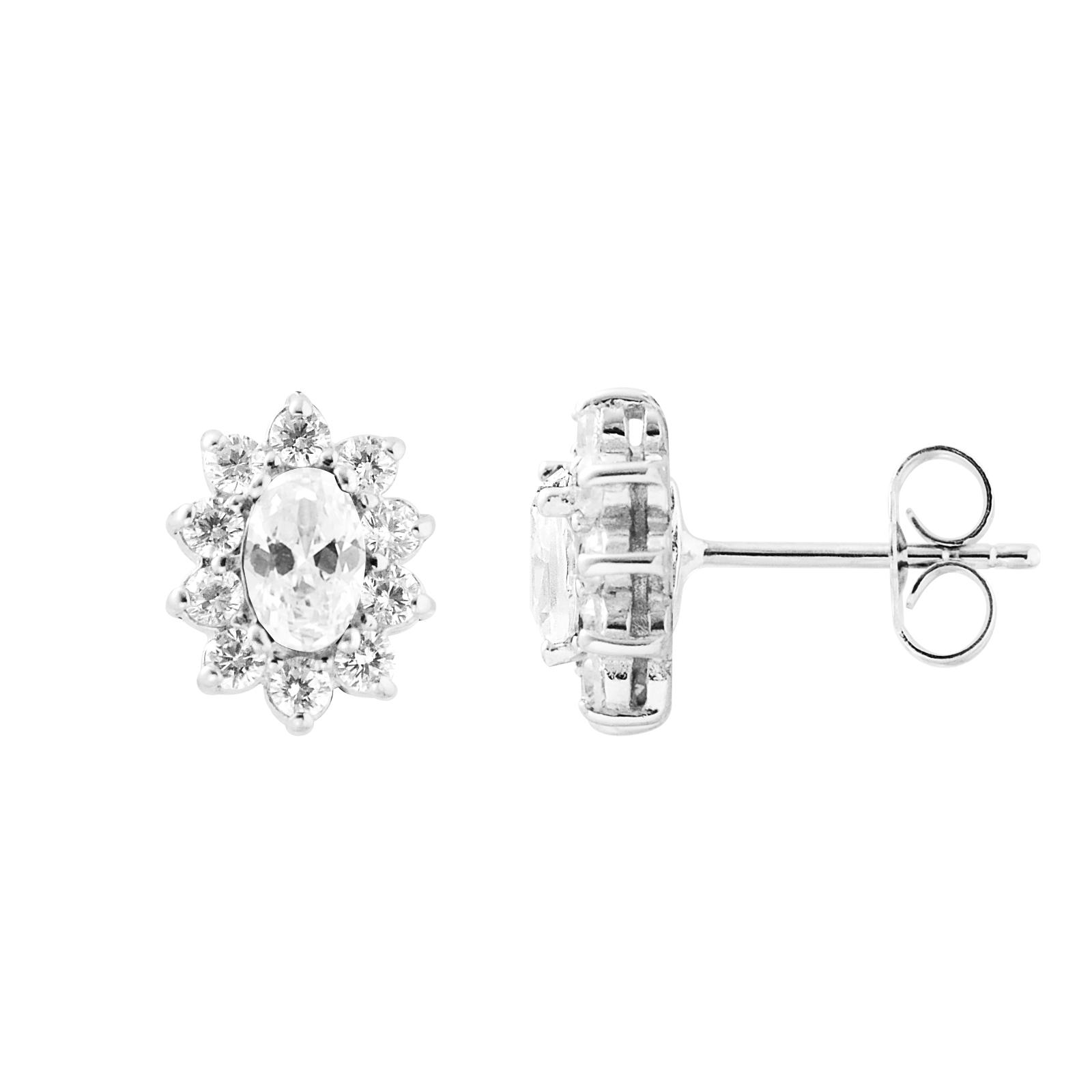 Oorbellen "Marquise" zilveren sieraden 925 - Kate