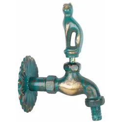 Boni-Shop Nostalgie Auslaufventil Katze patiniert 1/2"