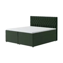 Boxbett mit Bettkasten Belek , grün , Maße (cm): B: 140 H: 125