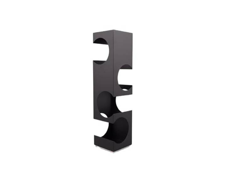 GEK208130 Weinhalter Moderne geometrische Weinregaldekoration aus Metall Küche(Schwarz)