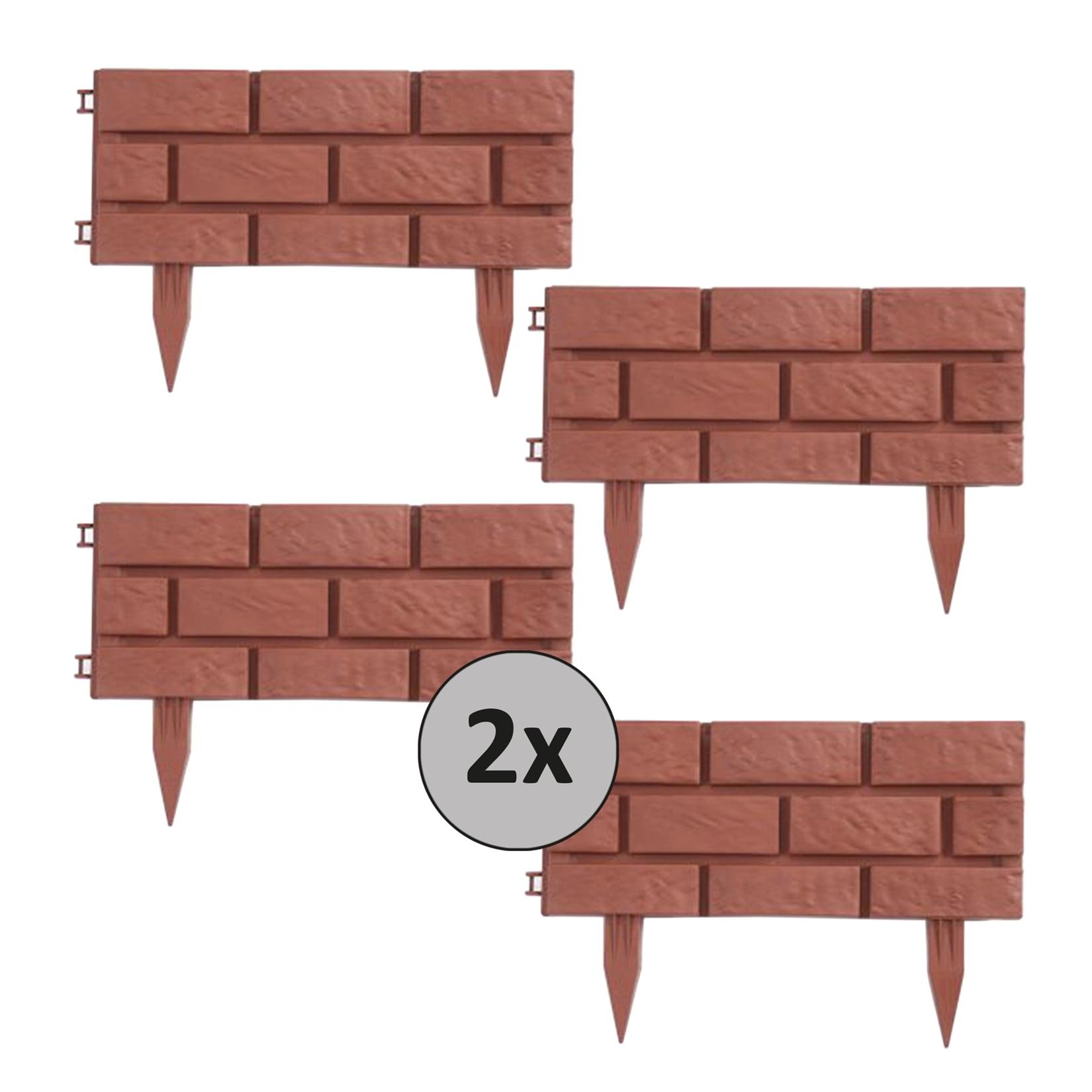 HTI-Living Beeteinfassung Steinmauer Terracotta Nessa