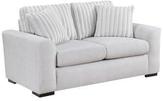 Fremont & Park "Barnaby 65.5"" Microfiber and Corduroy 2-Seater Loveseat with Pillows"